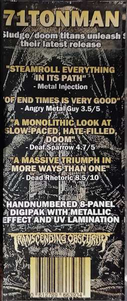 CD 71TONMAN: Of End Times LTD | NUM | DIGI