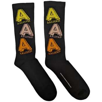 Merch Aaliyah: Chaussettes à la cheville Tricolour Logo Aaliyah