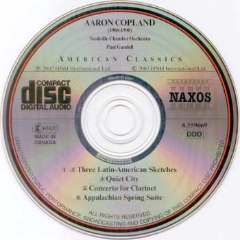 CD Aaron Copland: Appalachian Spring / Clarinet Concerto / Quiet City