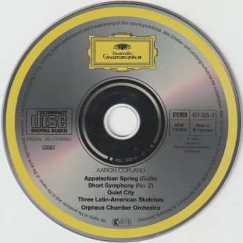CD Aaron Copland: Appalachian Spring • Short Symphony • 3 Latin American Sketches • Quiet City