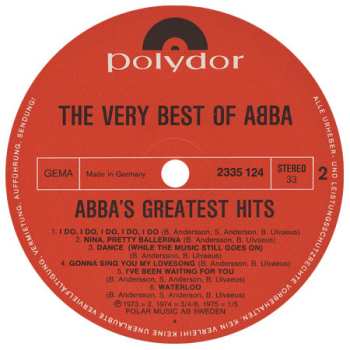 2LP ABBA: The Very Best Of ABBA (ABBA's Greatest Hits)
