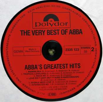 2LP ABBA: The Very Best Of ABBA (ABBA's Greatest Hits)