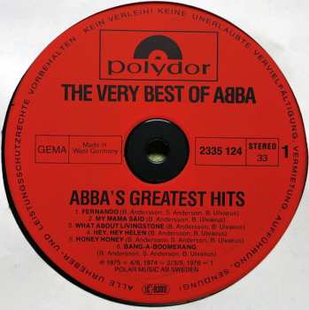 2LP ABBA: The Very Best Of ABBA (ABBA's Greatest Hits)