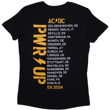 Marchandises AC/DC: Ac/dc Ladies T-shirt: Angus Triangle Prw-up Eu Tour '24 (back Print & Ex-tour) (medium) M