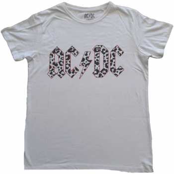 Merch AC/DC: Femmes T-shirt Mono Leopard Print Logo Ac/dc