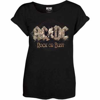 Merch AC/DC: Femmes T-shirt Rock Or Bust 