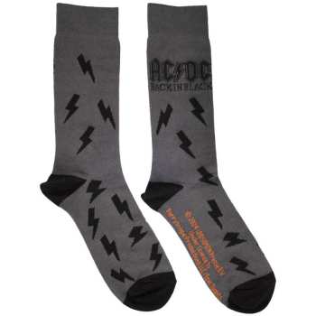 Merch AC/DC: Chaussettes à la cheville Back In Black Bolts