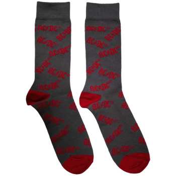 Merch AC/DC: Chaussettes à la cheville Logo Ac/dc Pattern