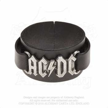 Merch AC/DC: Bracelet en cuir Logo Ac/dc