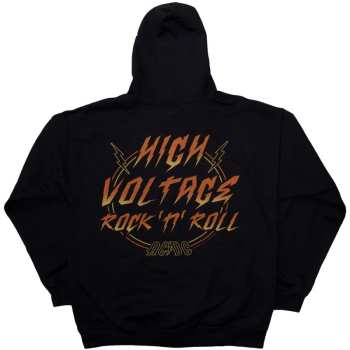 Marchandises AC/DC: Ac/dc Unisex Zipped Hoodie: High Voltage Rnr (back Print) (medium) M