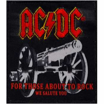 Merch AC/DC: Décoration Canon Woven Logo Ac/dc