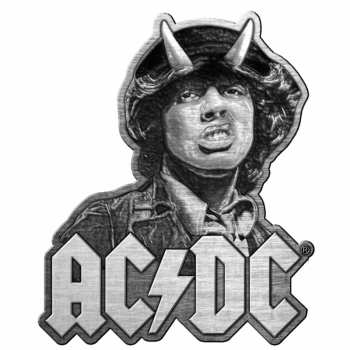 Merch AC/DC: Plaque Angus Acier
