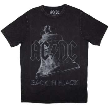 Merch AC/DC: Stone Wash T-shirt Back In Black Bell
