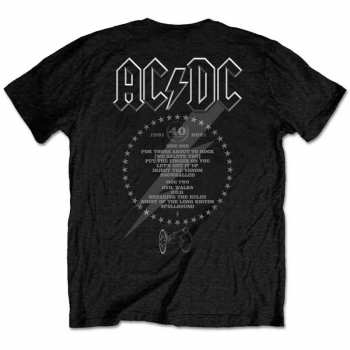 Marchandises AC/DC: Tričko Ftatr 40th Monochrome  S