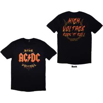 Marchandises AC/DC: Ac/dc Unisex T-shirt: High Voltage Rnr (back Print) (medium) M
