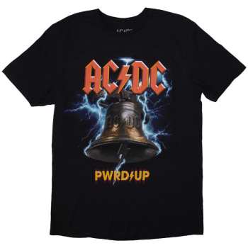 Marchandises AC/DC: Ac/dc Unisex T-shirt: Pwrd-up In Rock We Trust (back Print & Ex-tour) (medium) M