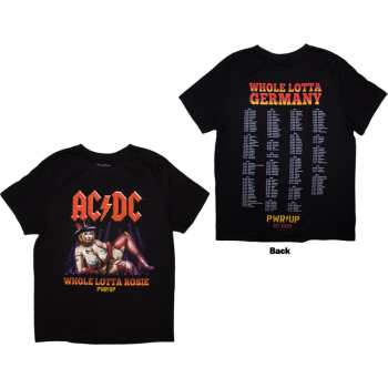 Marchandises AC/DC: Ac/dc Unisex T-shirt: Whole Lotta Germany Pwr-up Eu Tour '24 (back Print & Ex-tour) (small) S