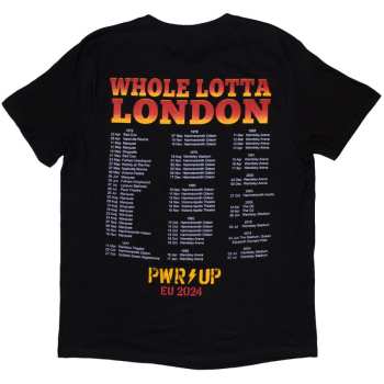 Marchandises AC/DC: Ac/dc Unisex T-shirt: Whole Lotta London Pwr-up Eu Tour '24 (back Print & Ex-tour) (medium) M