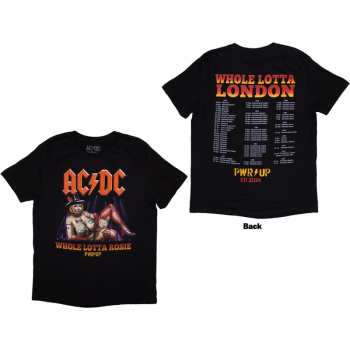 Marchandises AC/DC: Ac/dc Unisex T-shirt: Whole Lotta London Pwr-up Eu Tour '24 (back Print & Ex-tour) (medium) M