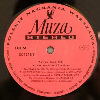 LP Adam Makowicz: Live Embers