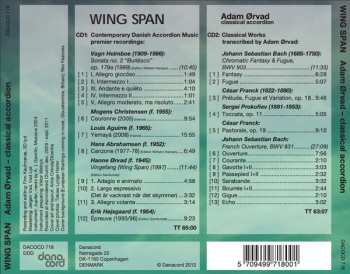 2CD Adam Ørvad: Wing Span - Contemporary Danish Accordion Music Classical Works