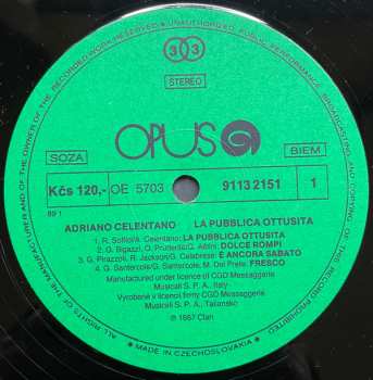 LP Adriano Celentano: La Pubblica Ottusità