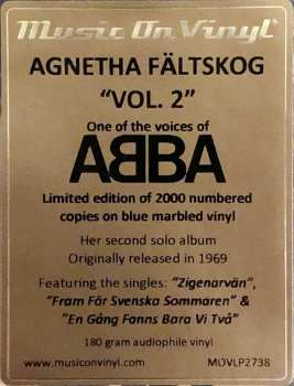 LP Agnetha Fältskog: Agnetha Fältskog Vol. 2 LTD | NUM | CLR