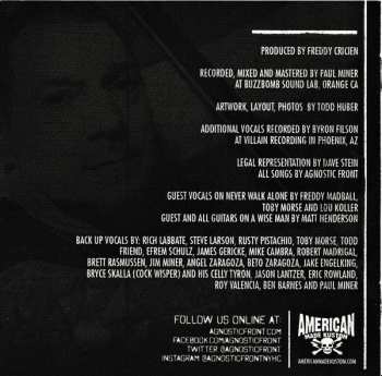 CD Agnostic Front: The American Dream Died
