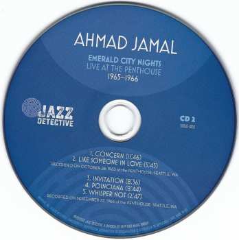 2CD Ahmad Jamal: Emerald City Nights (Live At The Penthouse 1965-1966)