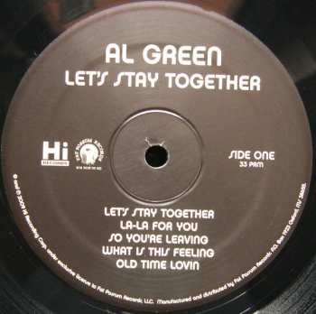LP Al Green: Let's Stay Together