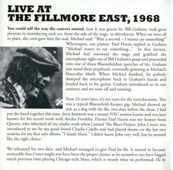 CD Mike Bloomfield: Fillmore East (The Lost Concert Tapes 12/13/68)