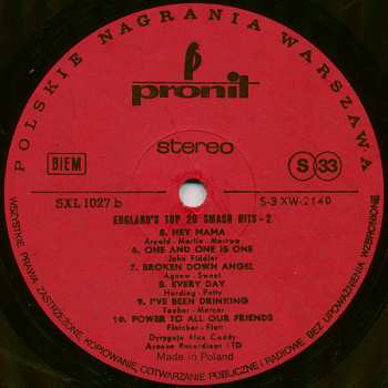 LP Alan Caddy: England's Top 20 Smash Hits - 2