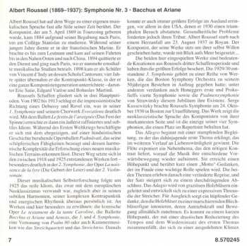 CD Stéphane Denève: Bacchus Et Ariane (Complete Ballet) • Symphony No. 3