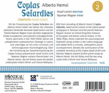 CD Alberto Hemsi: Coplas Sefardies Vol. 2