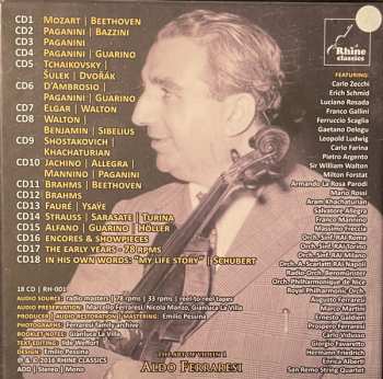 18CD/Coffret Aldo Ferraresi: The Art Of Violin 1 - Aldo Ferraresi: 1923-1979 Unreleased Recordings DLX
