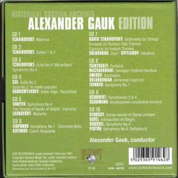 10CD/Coffret Various: Historical Russian Archives • Alexander Gauk Edition Volume 2