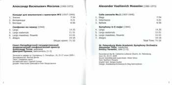 CD Alexander Mossolov: Cello Concerto No.2, Symphony In E Major