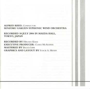 CD Alfred Reed: Live!, Vol. 6 The Final Recorded Concert