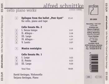 CD Alfred Schnittke: Cello Piano Works