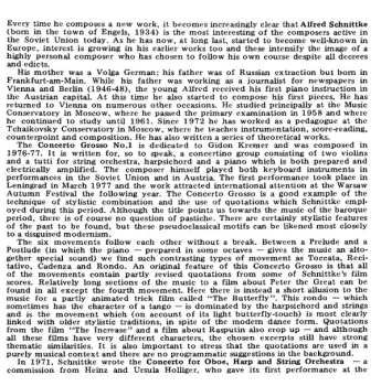 CD Alfred Schnittke: Concerto Grosso I · Concerto For Oboe And Harp · Concerto For Piano And Strings