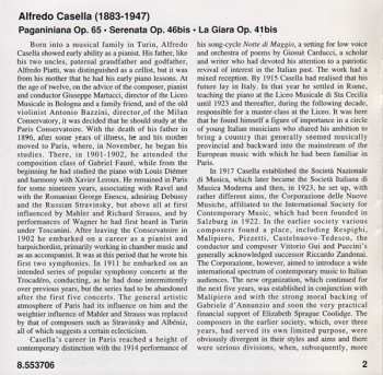 CD Alfredo Casella: Paganiniana: Divertimento For Orchestra / Serenata / La Giara