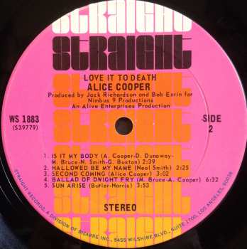 LP Alice Cooper: Love It To Death