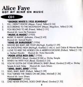 2CD Alice Faye: Got My Mind On Music