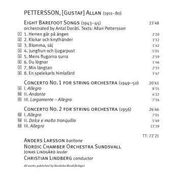 CD Christian Lindberg: Eight Barefoot Songs / Concertos Nos 1 & 2 For String Orchestra