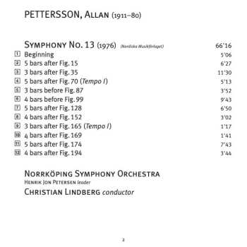 SACD Norrköping Symphony Orchestra: Symphony No. 13