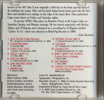 CD Allen Fontenot And The Country Cajuns: Jole Blon And Other Cajun Honky Tonk Songs