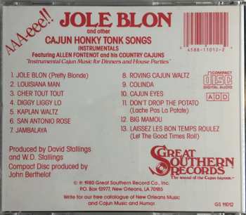 CD Allen Fontenot And The Country Cajuns: Jole Blon And Other Cajun Honky Tonk Songs
