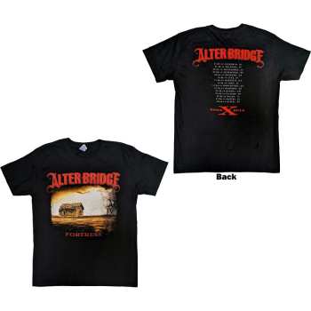 Marchandises Alter Bridge: Alter Bridge Unisex T-shirt: Fortress 2014 Tour Dates (back Print) (small) S