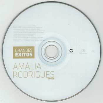 CD Amália Rodrigues: Grandes Êxitos Ao Vivo
