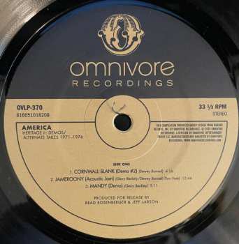 LP America: Heritage II: Demos/Alternate Takes 1971-1976